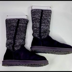Ugg Camaya Sequin Charcoal Gray Boots